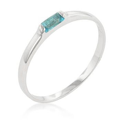 Blue Topaz Petite Solitaire Ring Blue Topaz Petite Solitaire Ring