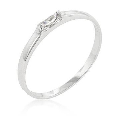 Clear Petite Solitaire Ring Clear Petite Solitaire Ring