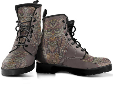 Abstract Owl Handcrafted Boots