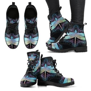 Dragonfly Mandala 1 Handcrafted Boots