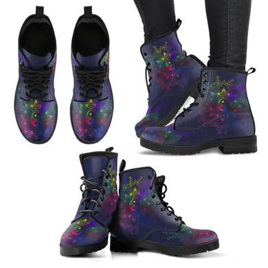 Mandala Yin Yang Handcrafted Boots