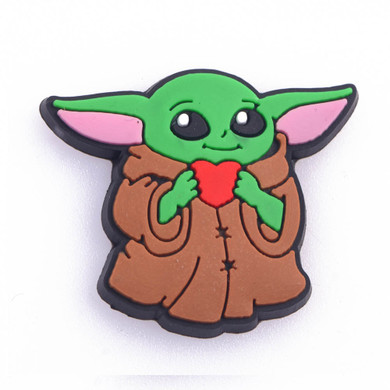 Premium Star Wars Baby Yoda With Heart Croc Charm
