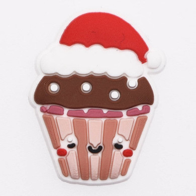 Premium Smiley Face Cupcake With Santa Hat Christmas Croc Charm
