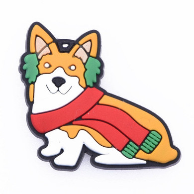 Premium Christmas Holiday Corgi Dog Croc Charm