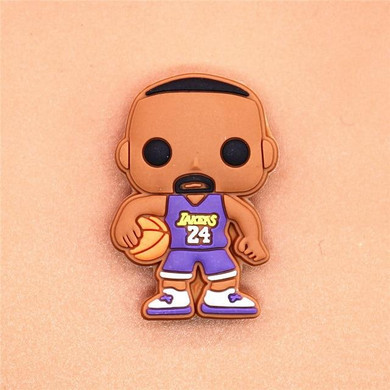 ( New ) Premium Special Kobe Bryant 24 Lakers Sport Croc Charm ( New ) Premium Special Kobe Bryant 24 Lakers Sport Croc Charm