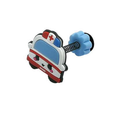 3D Medical Workers Premium Happy Ambulance Croc Charm