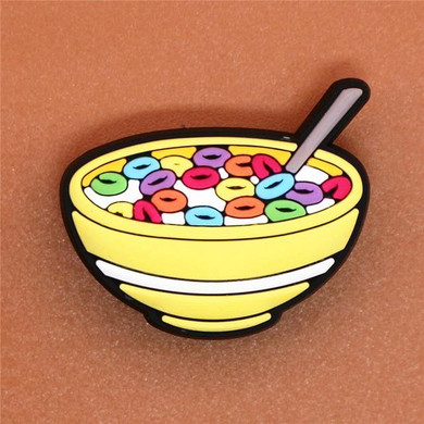 Premium Cereal Bowl Fruit Loops Croc Charm