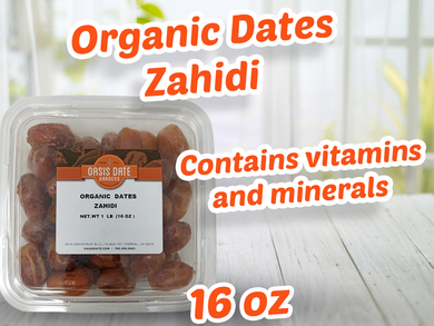 Oasis Date Gardens || Organic Dates || Zahidi Dates || LOCAL PICKUP Springfield Virginia || Halal || Gluten-Free || 1lb ||16oz