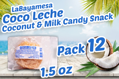 La Bayamessa || Coco Leche || individually wrapped pcs || Premium Coconut & Milk Candy Snack Net Weight : 1.5 oz (42.5g)