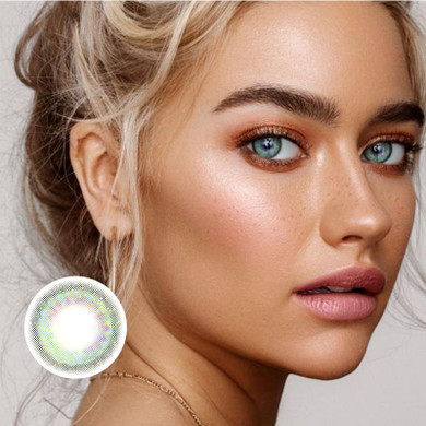 Rainbow green (12 months) contact lenses