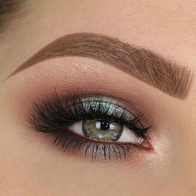 Dark brown patterned (12 months) contact lenses