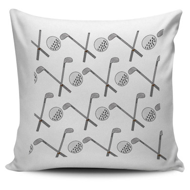GOLF DESIGN PILLOW COVER WHITE