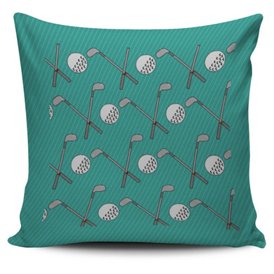 GOLF DESIGN PILLOW COVER - TEAL