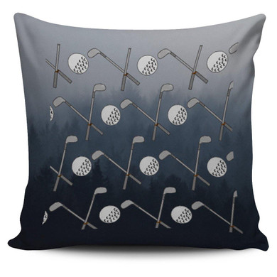 GOLF DESIGN PILLOW COVER - GREY
