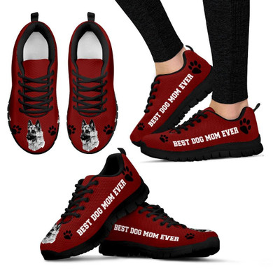 BEST DOG MOM EVER GERMAN SHEPHERD RUNNING SHOES - BLACK