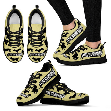 DACHSHUND I LOVE YOU THIS MUCH WOMEN'S RUNNING SHOE