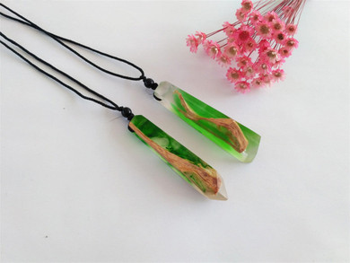 Mahogany Solid Wood Personalized Pendant