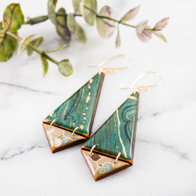 Japanese Double Triangle Earrings