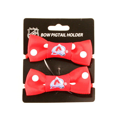 Colorado Avalanche Hair Pigtail Bows