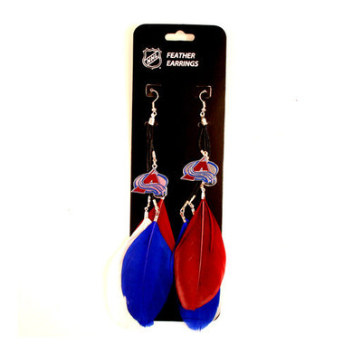 Colorado Avalanche Feather Dangle Earring