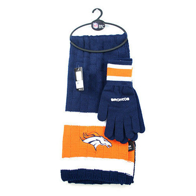 Denver Broncos Scarf and Glove Set