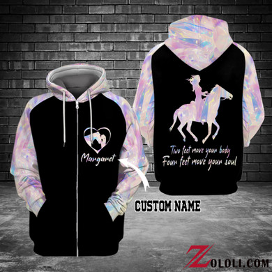 Two feet move your body Four feet move your soul HOODIE 3D TXX