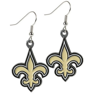 New Orleans Saints Logo Dangle Earrings