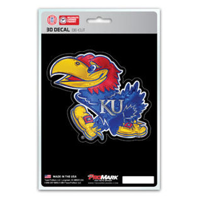 Kansas Jayhawks 5x8 Die Cut 3D Logo Design