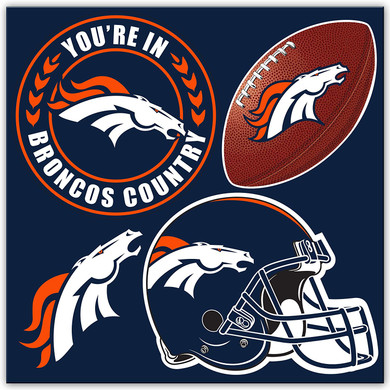 Denver Broncos Magnet Set