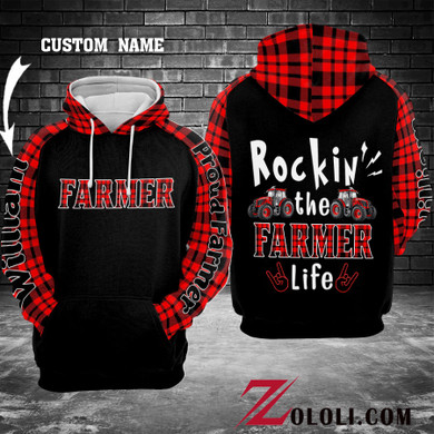 Rockin' the Farmer life hoodie 3D custom TTM