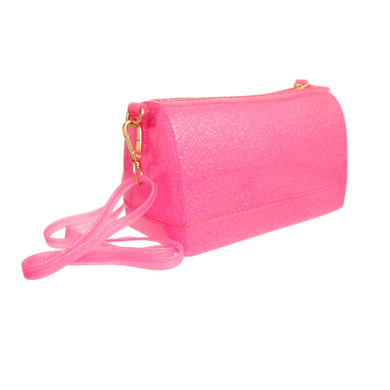 Pink Glitter Jelly Handbag