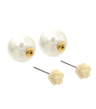 Flower Two Studs Earrings