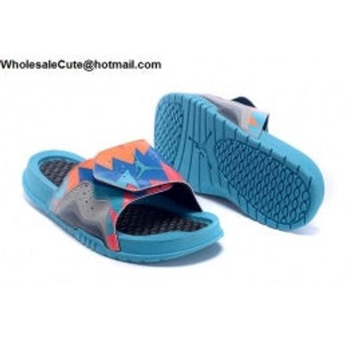 Womens Jordan Hydro 7 Retro Bunny Blue Slide Sandals
