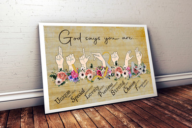 God Says You Are - Deaf Awareness Poster