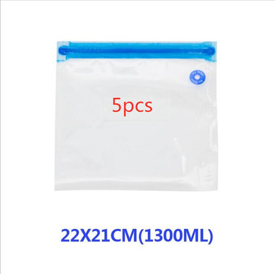 5pcs Reusable Food Vacuum Sealed Bag Handheld Food Sealing Packaging Machine Kitchen