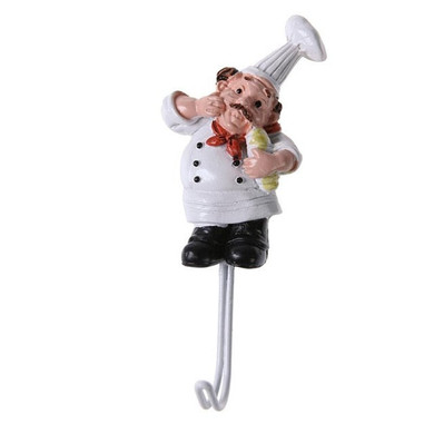 Cartoon Chef Shaped Hook Powerful Adhesive Wall Key Holder Kitchen Bathroom Storage Door Clothes Coat Hat Hanger Towel Hooks
