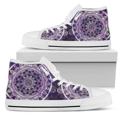 Womens Purple Mandala High Top.