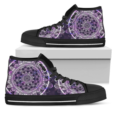 Womens Purple Mandala High Top