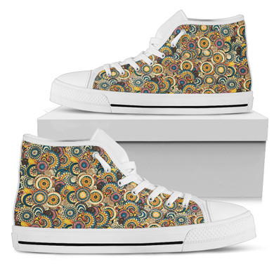 Womens Fractal Mandala High Top.
