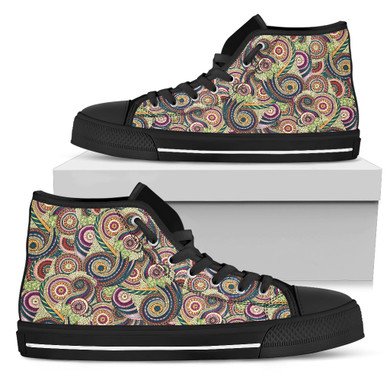 Womens Fractal Mandala Spiral High Top