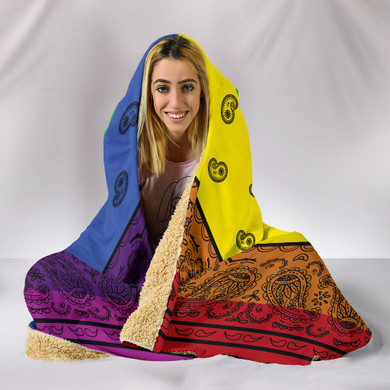 Ultimate Rainbow Hooded Bandana Blanket