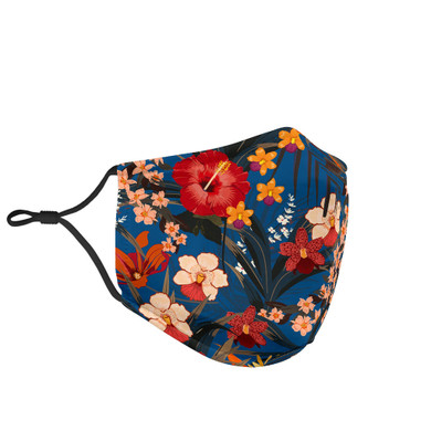 Blue Floral Pattern Design Protection Face Mask