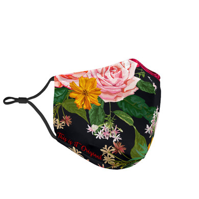 Classic Roses Black Art Protection Face Mask