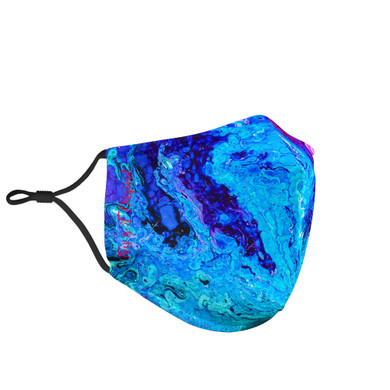 Exclusive Marble Design in Light Blue Style Protection Face Mask