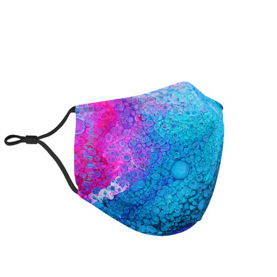 Exclusive Marble Design in Light Blue & Shinny PinkStyle Protection Face Mask