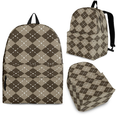 Chocolate Argyle Backpack