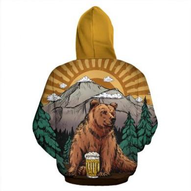 3D Camping Hoodie Get In Loser Full Size