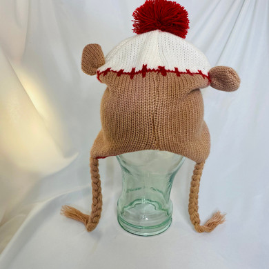 Sock Monkey Fleece/Knit Toboggan Hat