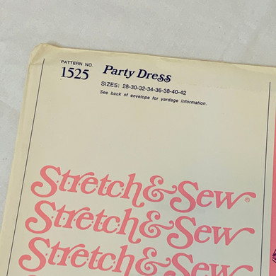 Stretch & Sew Pattern No. 1525 (1974) Party Dress by Ann Person Sz. 28-44