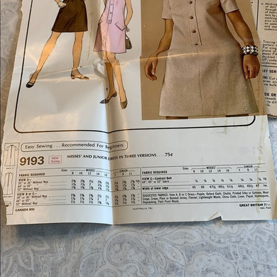 Vintage McCall's Sewing Pattern Sz. 10 Jr.
